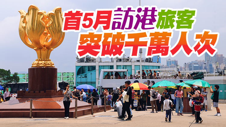 5月訪港旅客282.8萬人次 內地旅客佔八成