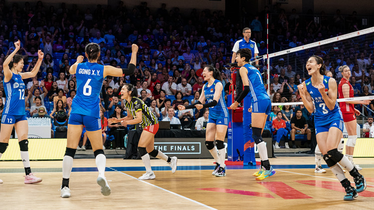 中國女排3:0戰勝波蘭隊 晉級世界女排聯賽決賽