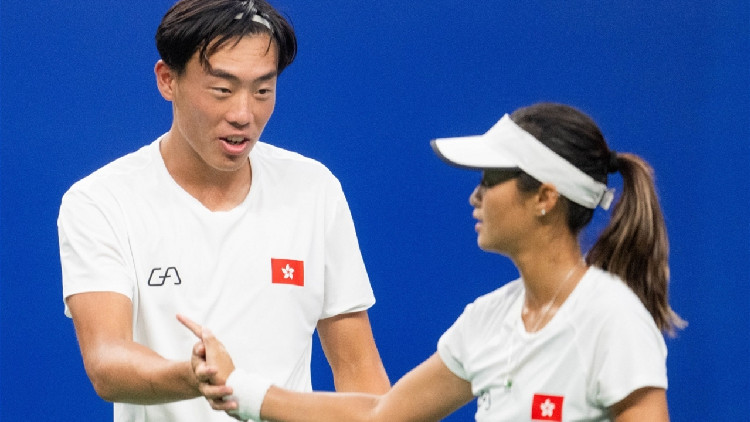 大運會港隊組合黃澤林/王康怡獲網球混雙銅牌