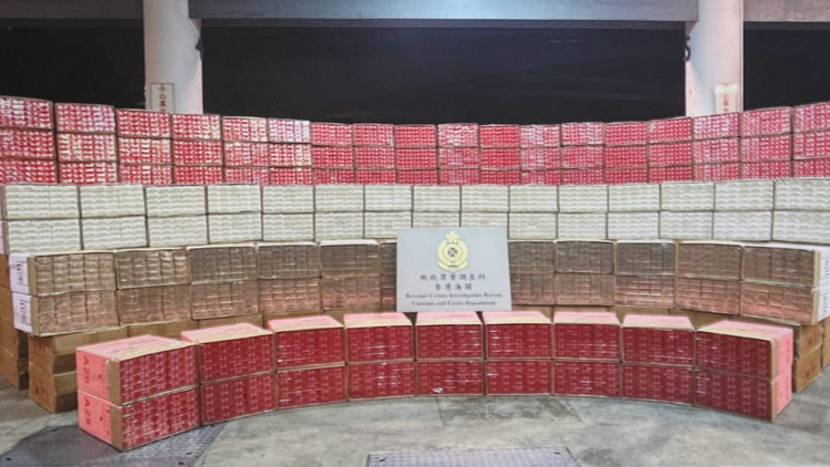 海關荃灣搗破私煙倉庫 檢值6000萬元私煙 拘2男