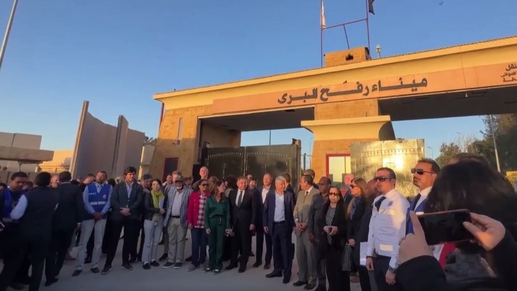 聯合國安理會成員國特使團前往拉法口岸訪問