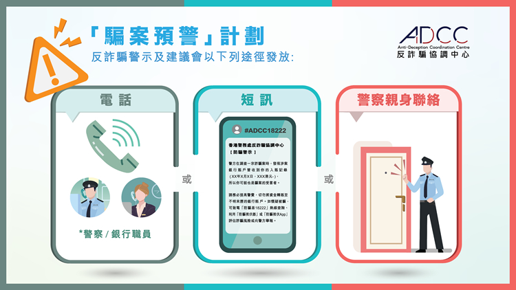 警方反詐騙協調中心2日起 以短訊方式為市民提供騙案預警