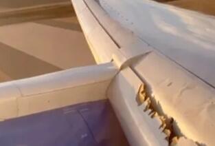 美聯航一波音757客機因機翼受損緊急迫降 載有165名乘客