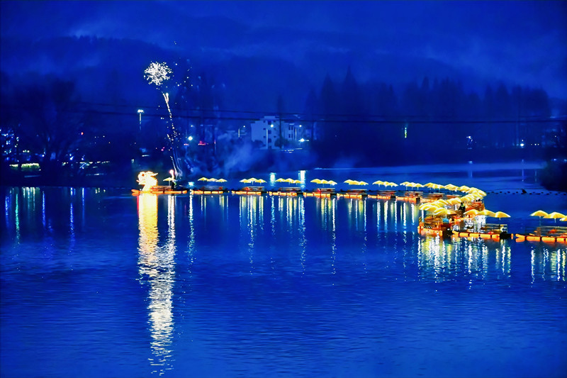 祈健康賞花燈游金龍   皖休寧「山水元宵」吸睛