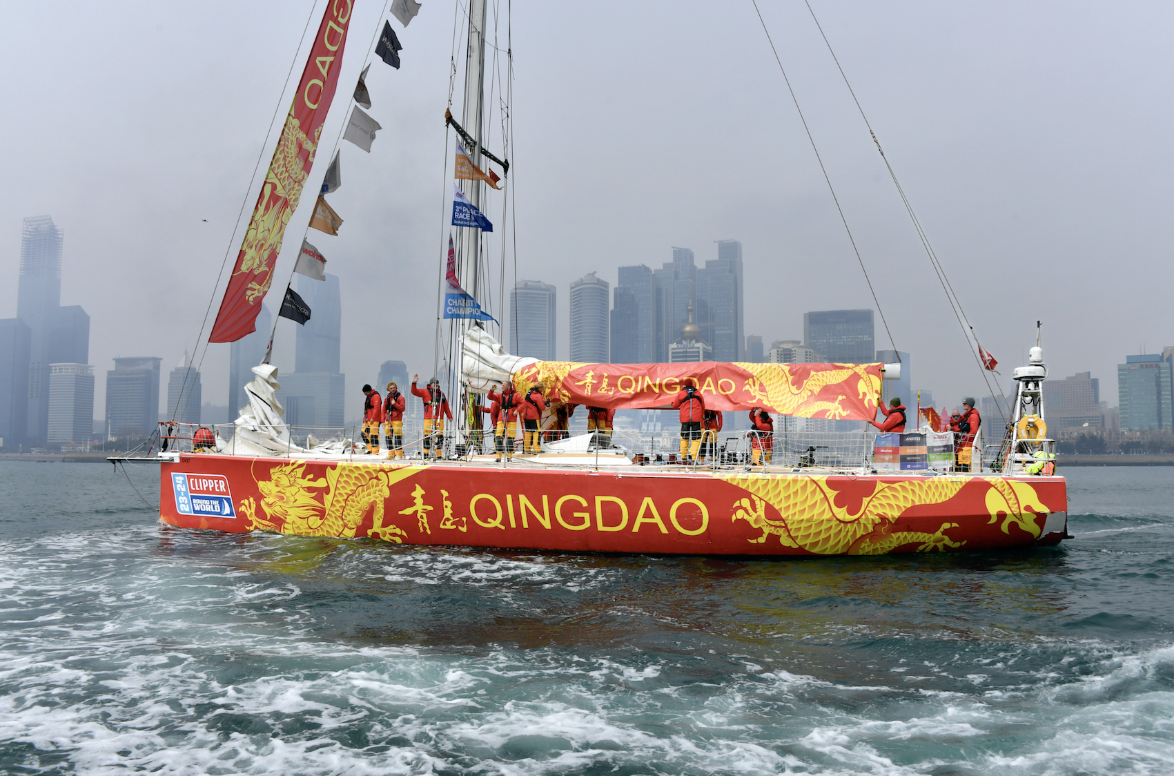 克利伯環球帆船賽告別青島再揚帆