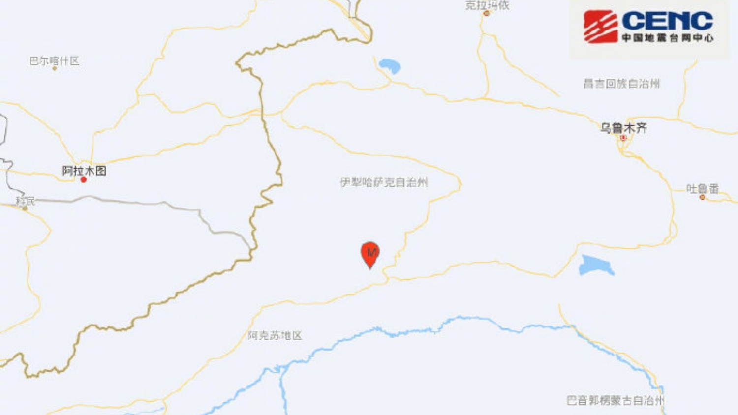 新疆阿克蘇拜城縣發生5.6級地震