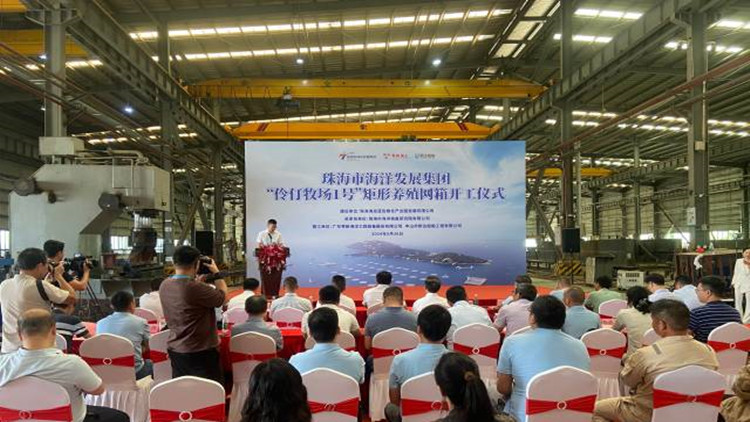 打造「粵海糧倉」 珠海「伶仃牧場1號」養殖平台開工