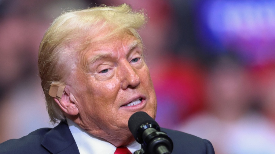 多圖 | 特朗普遭「未遂刺殺」後首次現身密歇根州競選集會