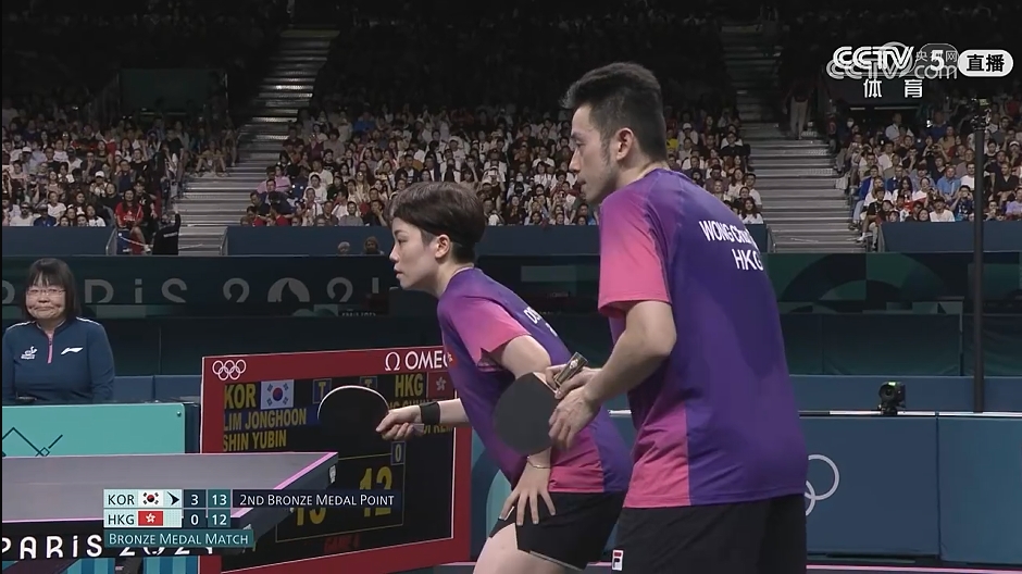 巴黎奧運 | 乒乓球混雙 港隊不敵韓國隊無緣獎牌