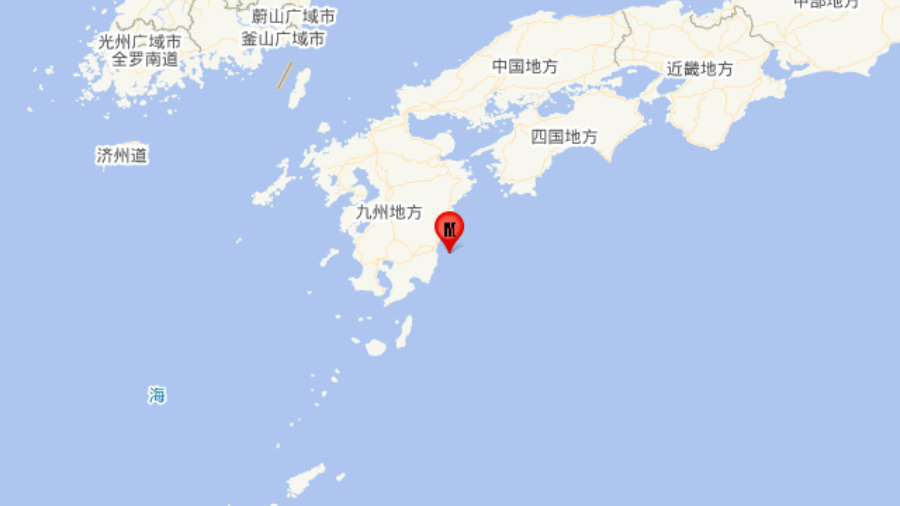 日本九州島附近發生7.1級地震