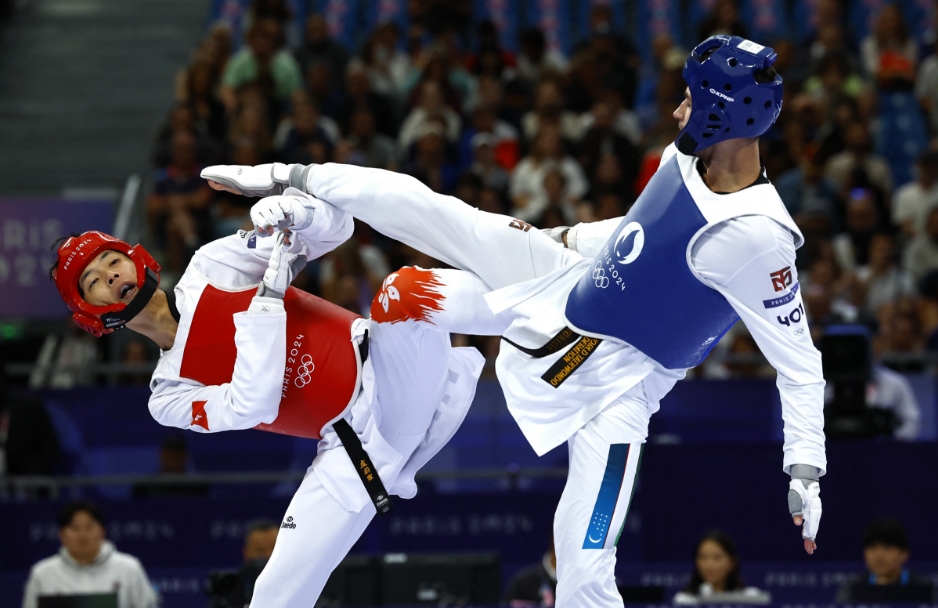 跆拳道男子68公斤級資格賽 盧蔚豐16強不敵衛冕冠軍