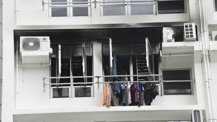 上水寶石湖邨一單位疑電視機短路起火 幸無人傷