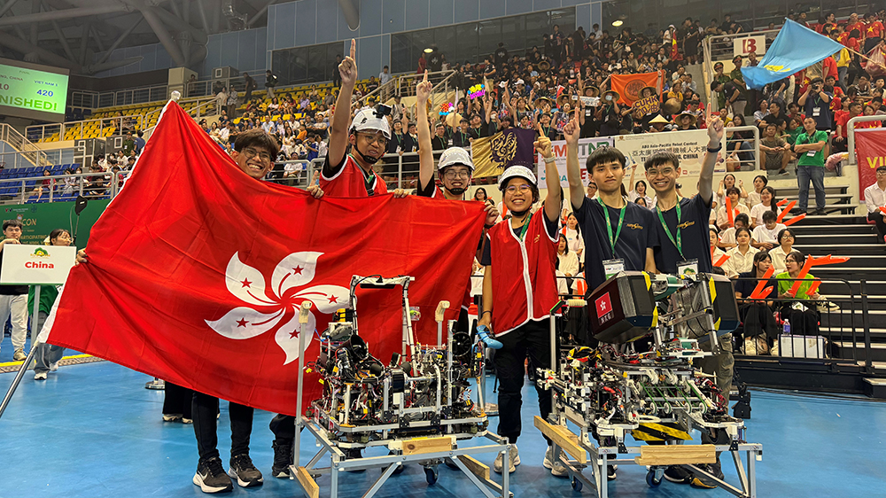 中大學生團隊代表於亞太廣播聯盟機械人大賽三度奪冠