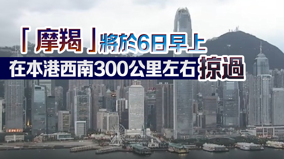 天文台改發8號風球 料至少維持至6日12時