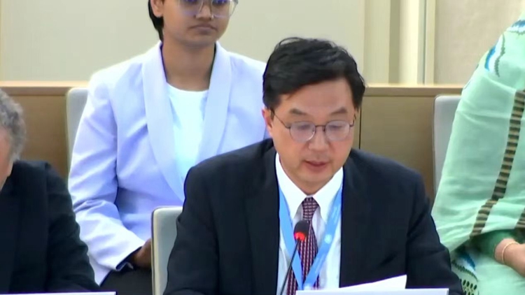 有片｜何建宗聯合國人權理事會發言：國安法保障下香港已重回正軌 專注發展經濟