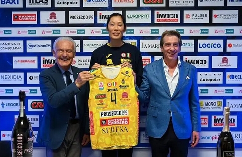 朱婷與意大利科內利亞諾簽約兩個賽季