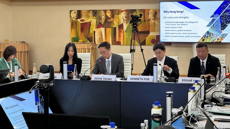 楊潤雄訪問葡萄牙卡斯卡伊斯 介紹香港申辦2026年奧委會協會大會計劃