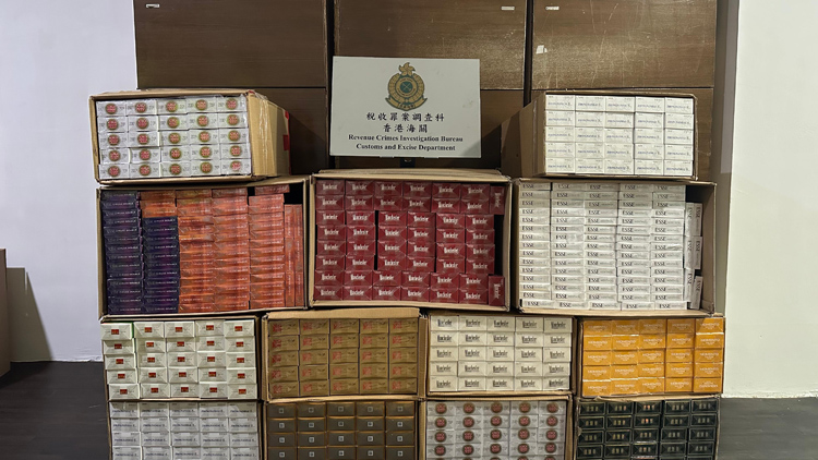 海關葵涌搗破懷疑私煙貯存倉庫 檢約30萬支懷疑私煙