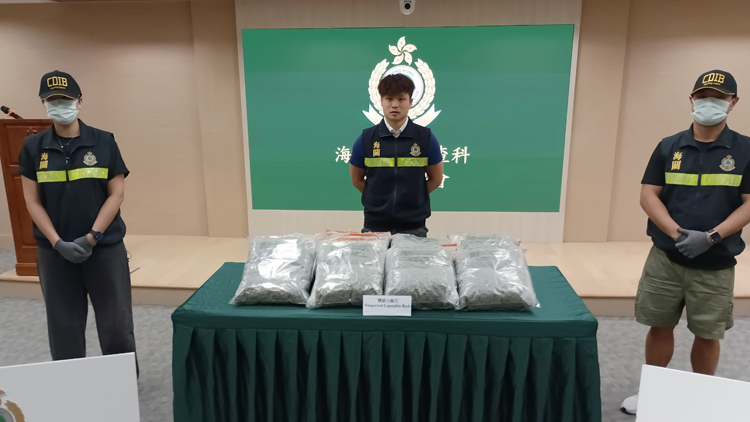 海關破旅客販毒案 拘一男檢410萬元大麻花