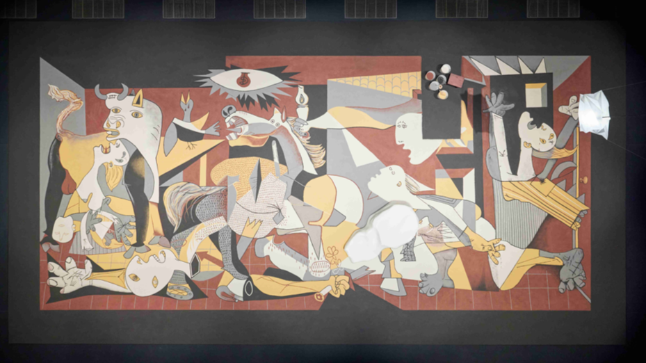 【展覽】沙畫藝術重現畢加索經典《格爾尼卡》