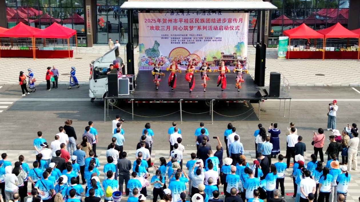 桂賀州市平桂區「廣西三月三」活動點燃民族風情
