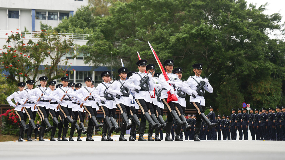 蕭澤頤出席警察學院結業會操 勉勵學員以「法、理、情」履行職責