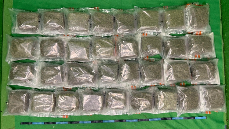 海關機場檢值400萬元懷疑大麻花 拘捕20歲男子