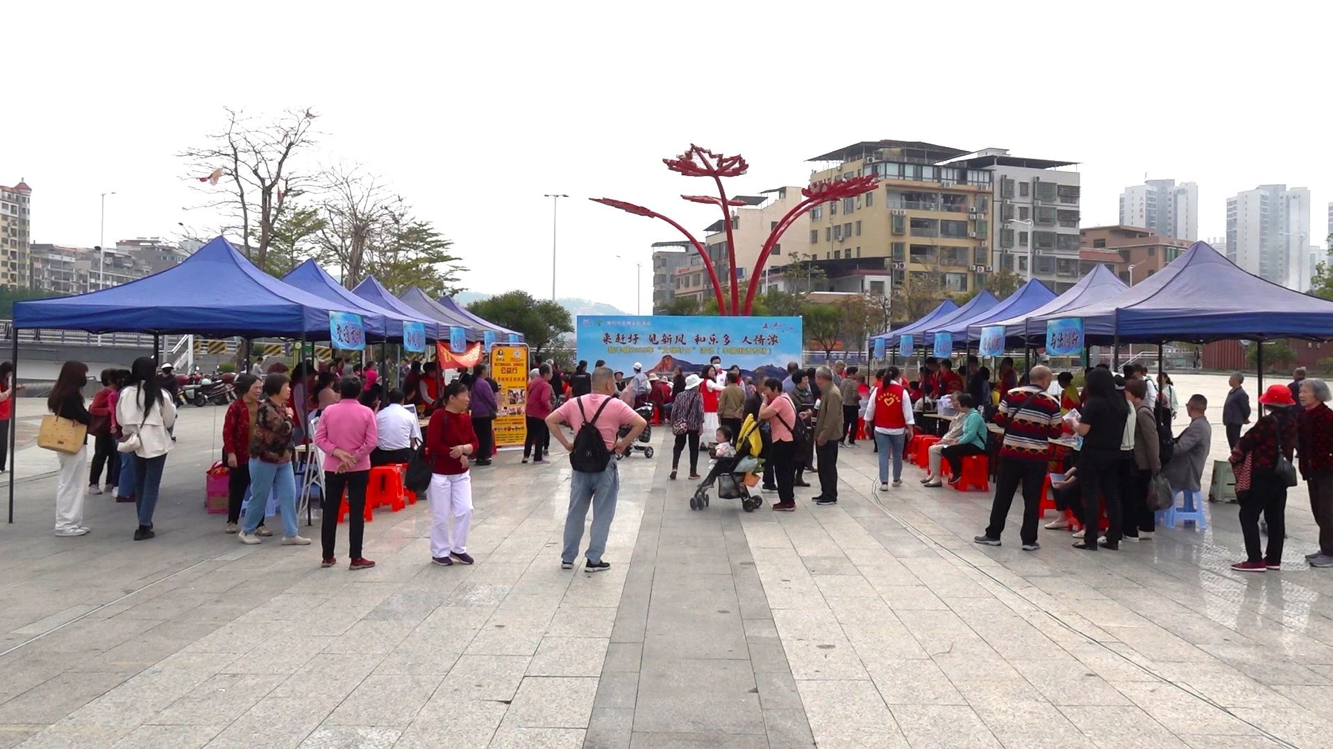 廣東新豐「文明圩日」市集火熱開市  便民服務零距離