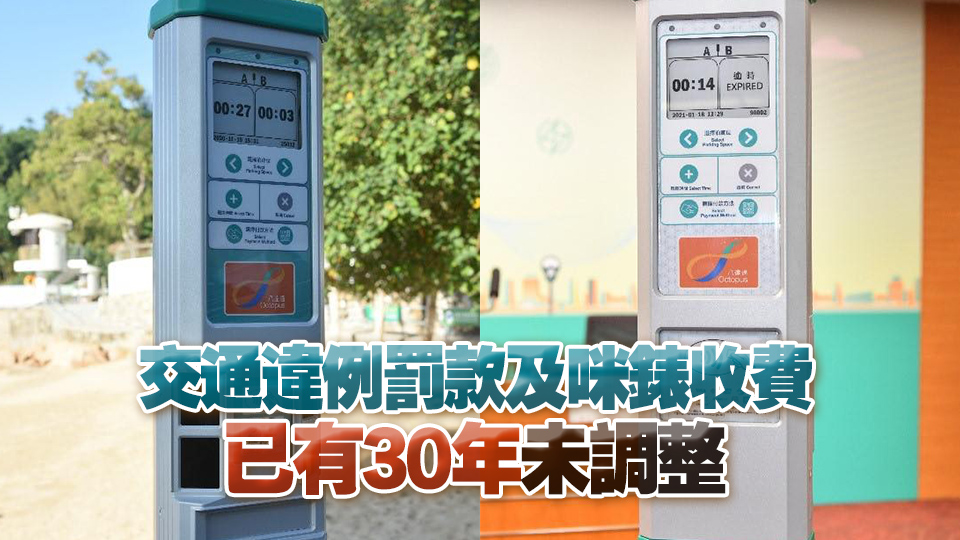 運輸局擬調整交通違例罰款及咪錶收費 4·25提交立法會諮詢