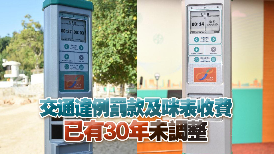 運輸局擬調整交通違例罰款及咪表收費 4·25提交立法會諮詢