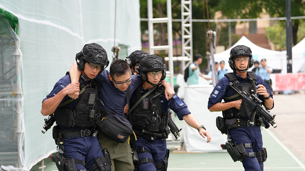 十五運會香港賽區沙排 警方跨部門維園演習