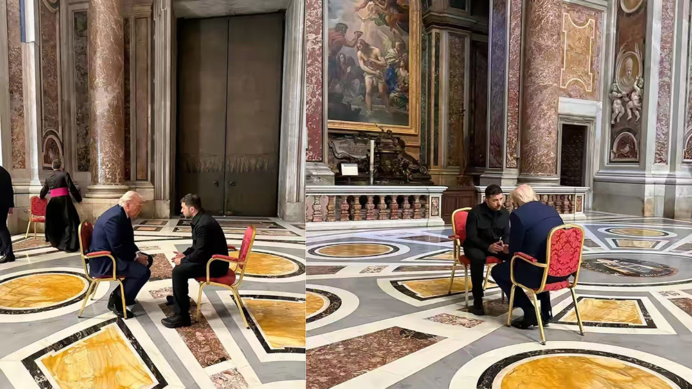 終於，特朗普、澤連斯基在梵蒂岡見面了