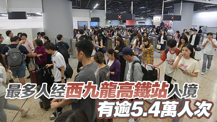 五一黃金周首日入境人次逾54.6萬 內地旅客超過22萬
