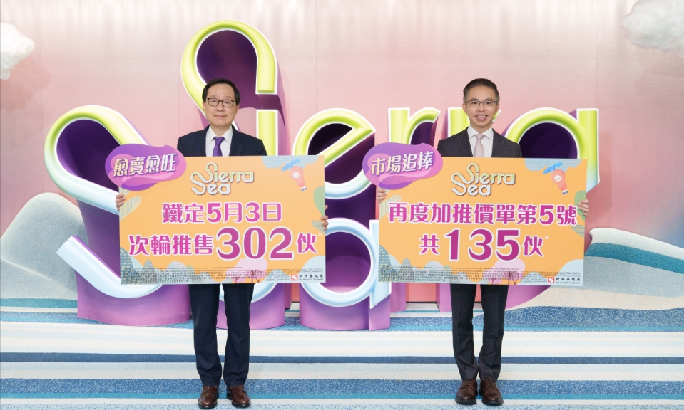 西沙SIERRA SEA次輪288伙即日沽清 向隅客逾千萬購2伙