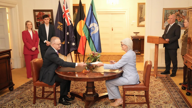 澳大利亞總理阿爾巴尼斯正式宣誓就職 開啟新一屆任期