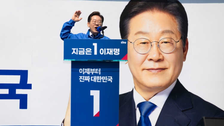 李在明被定為韓國1號候選人