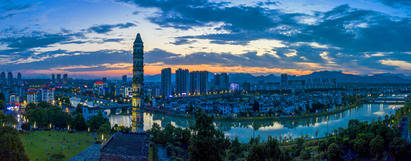 有片|皖徽州區：晚霞「上線」顏值爆表