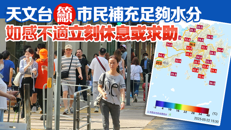 酷熱天氣警告生效 部分地區氣溫高達36度