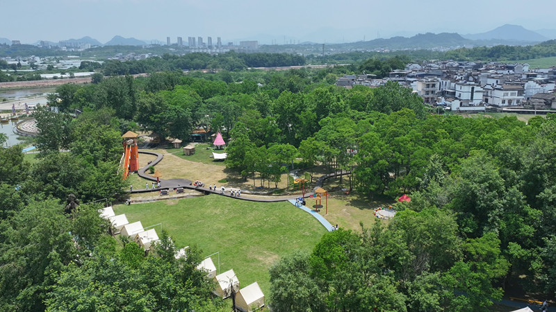 新江荒灘變身露營地  皖屯溪黎陽鎮農文旅「融」出新景