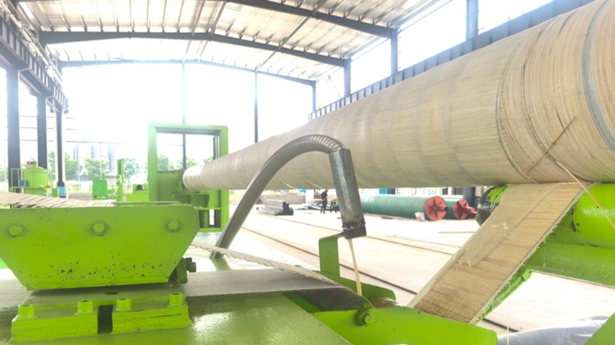 全國年產值5萬噸最大竹纏繞管道在懷化投產