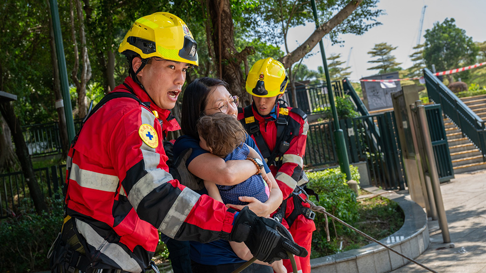 民安隊跨部門聯合演習 應對惡劣天氣