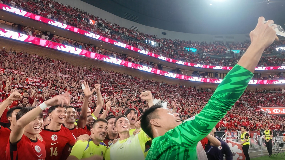 有片｜1:0絕殺印度 港隊球員瘋狂慶祝