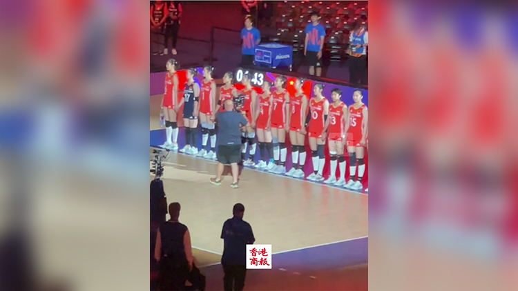 有片｜中國女排VS捷克 啟德體藝館響起中國國歌