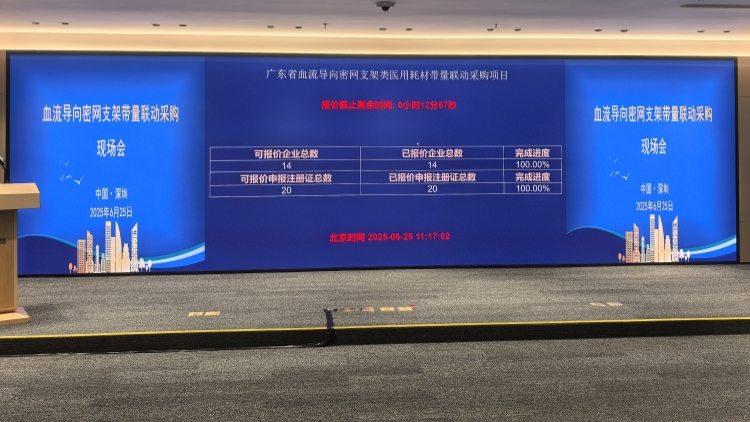  深圳創新開展血流導向密網支架省級集採 擬中選產品質優價宜 平均降幅42.82%