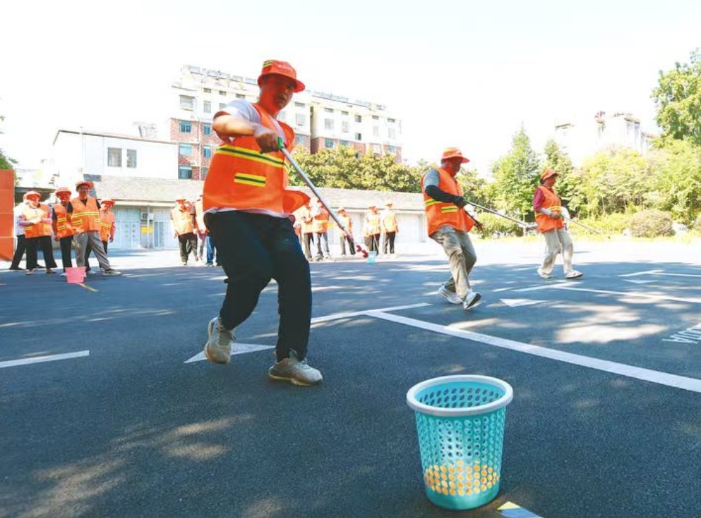 安徽巢湖「城市美容師」技藝大比武 展現環衛風采