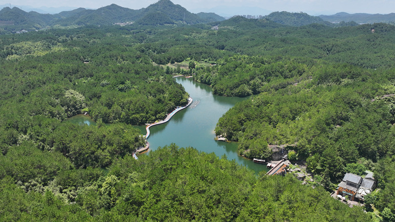 安徽黃山：花山世界主題園區避暑客流爆棚