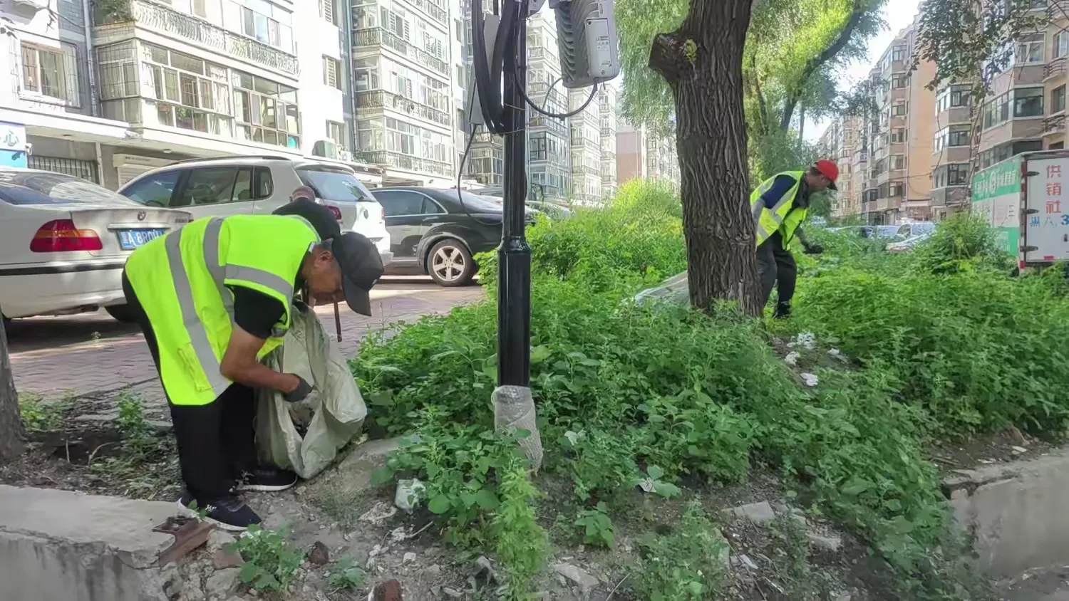 哈市香坊區電塔社區聯合物業開展居住環境大整治活動