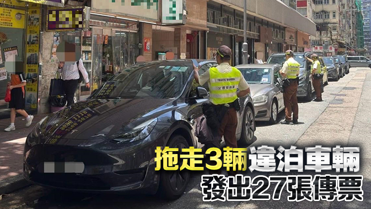 警方九龍城打擊交通違例 拘2男發逾1000張告票