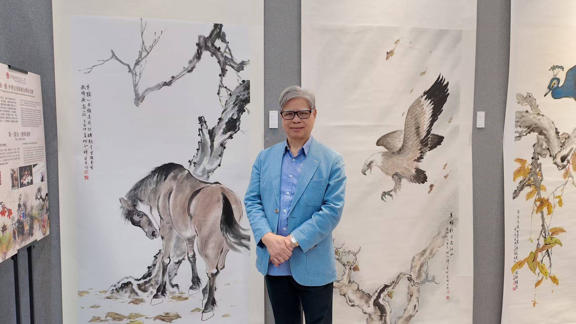 有片｜【藝術】師生共繪嶺南春色 何永祥攜20學子西九辦畫展