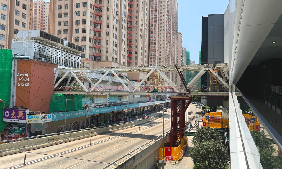 恒隆：淘大商場新行人天橋完成主體安裝 料明年竣工